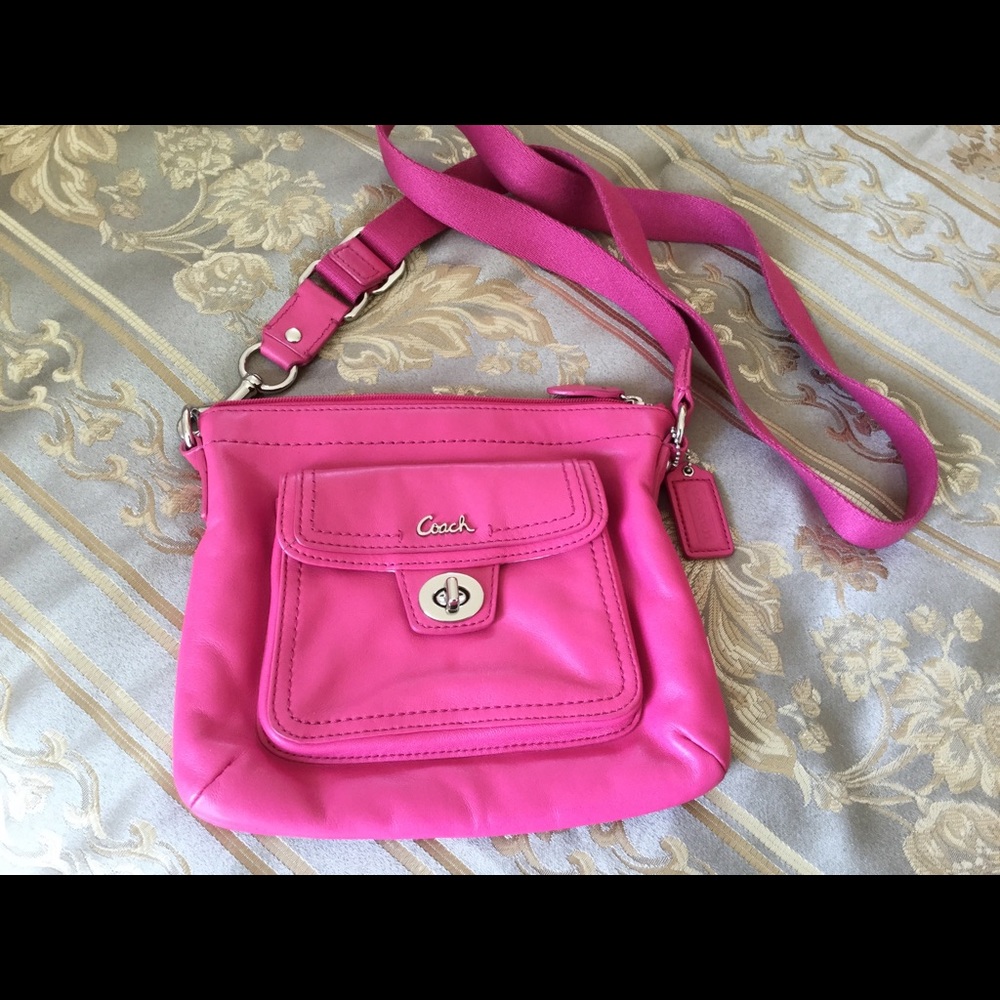 Coach PARK Signature Hot Pink Cross Body